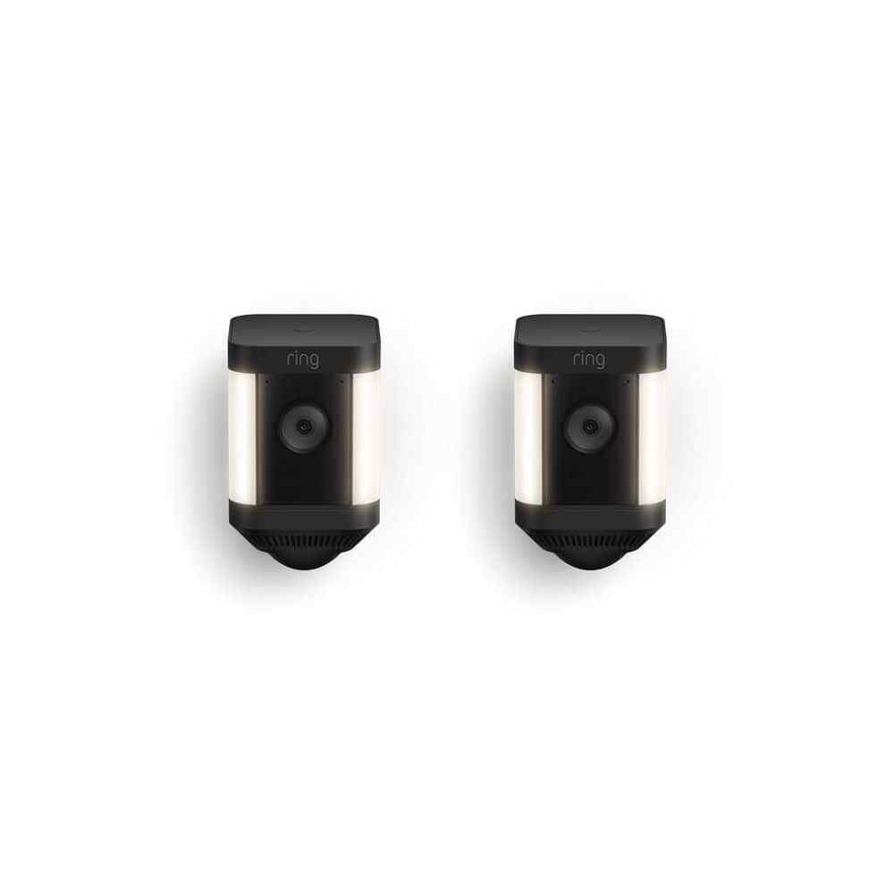 Ring Spotlight Cam Plus Battery Smart Security Video Camera w/ LED Light 2-Pack