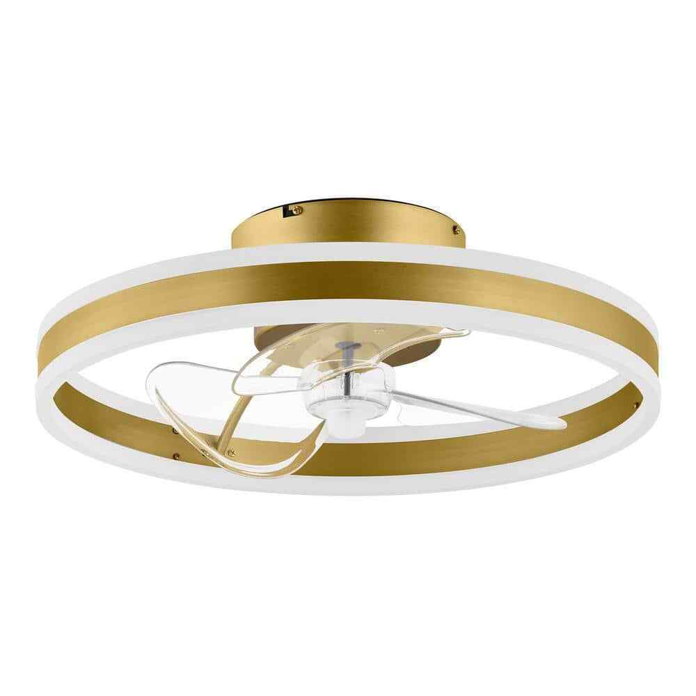 Hampton Bay Preen 20 in. LED Indoor Gold Ceiling Fan with light and remote