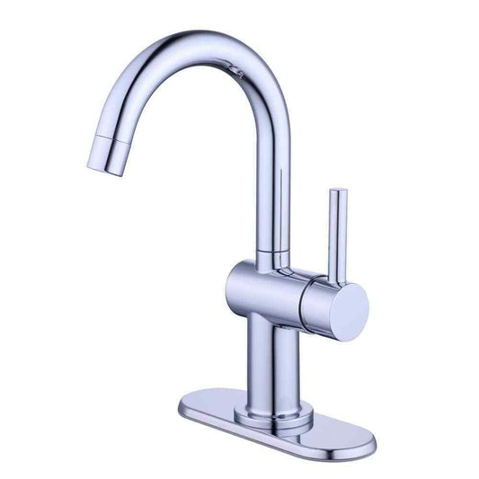 Glacier Bay Dorind Single Hole Single-Handle Deck Mount High-Arc Bathroom Faucet