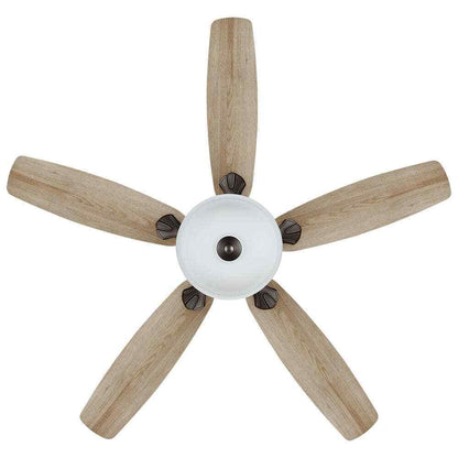 Hampton Bay Southwind II 52 in. Indoor LED Bronze Ceiling Fan with Light Kit
