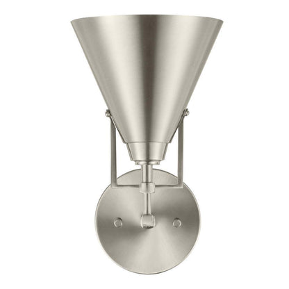 Home Decorators Insdale 1-Light Brushed Nickel Modern Bathroom Vanity Light