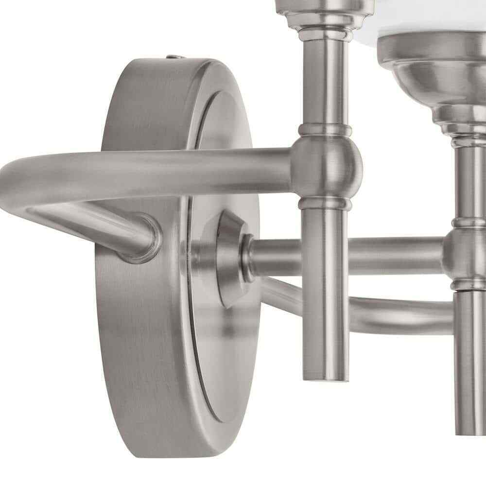Home Decorators Ayelen 3-Light Brushed Nickel Modern Bathroom Vanity Light