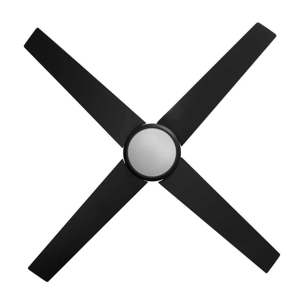 Home Decorators Mercer 52 in. LED Indoor Black Ceiling Fan w/ Light and Remote
