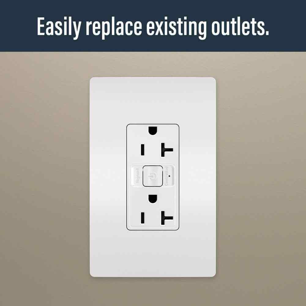 Legrand radiant with Netatmo 20 Amp Decorator Duplex Smart Outlet White
