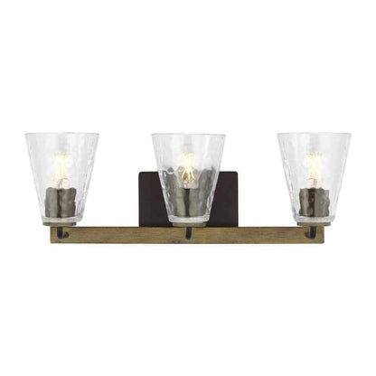 Home Decorators Westbrook Weathered Oak Rustic Farmhouse Bathroom Vanity Light