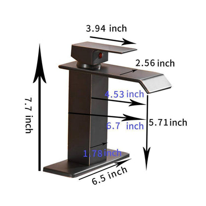 Matrix Decor Single Hole Single-Handle Bathroom Faucet with Drain Assembly