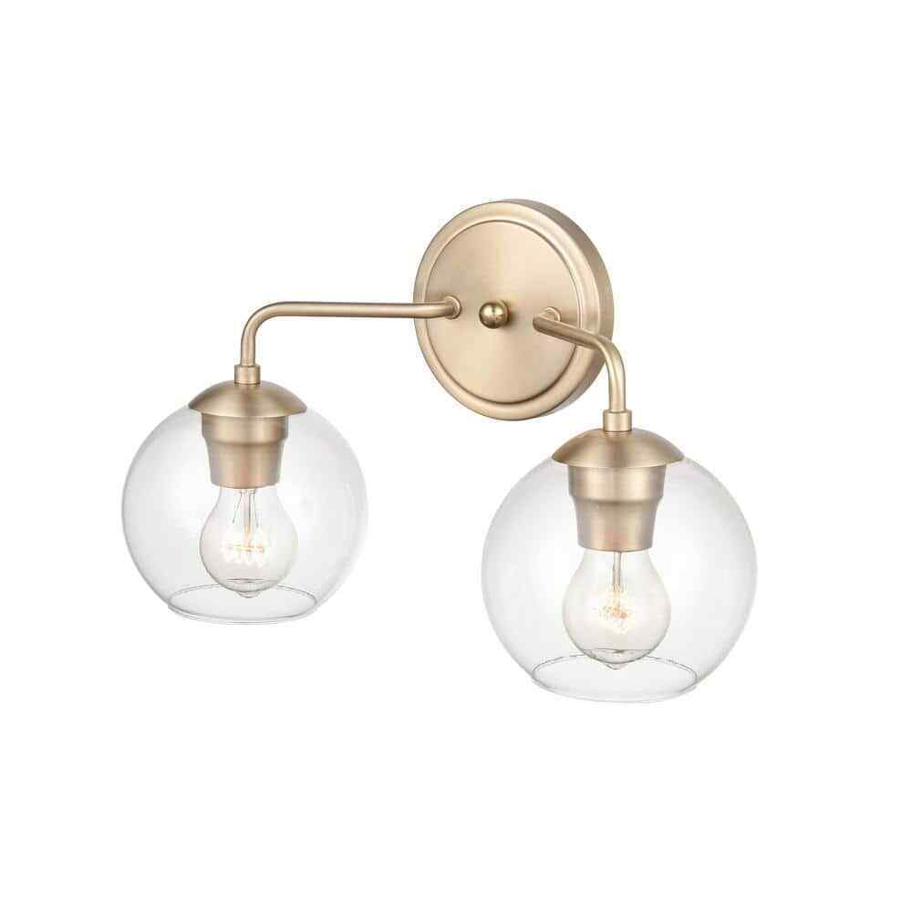 Millennium Lighting 16 in. 2-Light Modern Gold Vanity Light