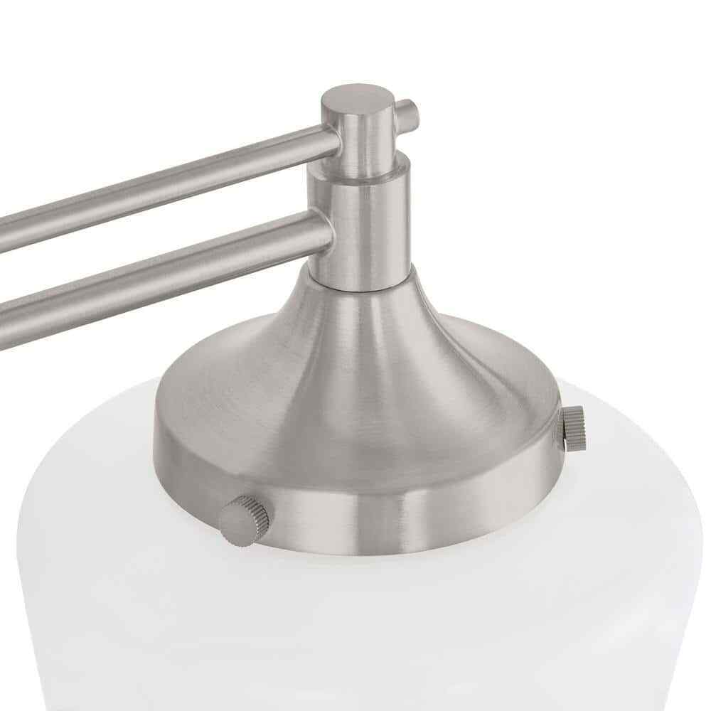 Home Decorators Collection Maybry 22.20 in. 3-Light Brushed Nickel Vanity Light
