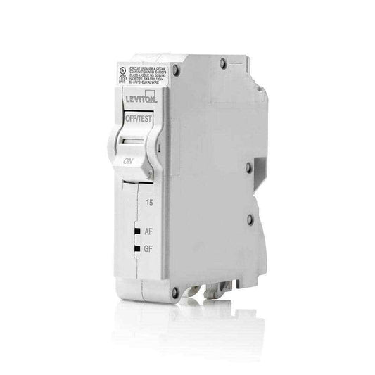 Leviton Branch Circuit Breaker AFCI/GFCI 1-Pole 15 Amp 120-V Hydraulic Magnetic