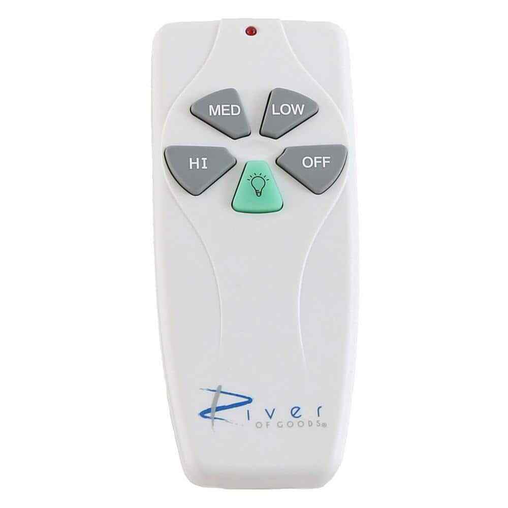 River of Goods 3-Speed Ceiling Fan Handheld Remote Control & Receiver Kit White
