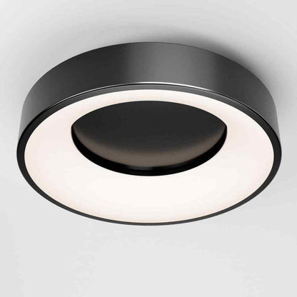 Artika Aiden 13 in. 1-Light Modern Black LED Flush Mount Ceiling Light Fixture