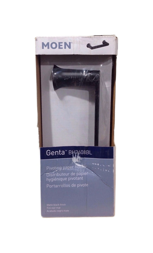 MOEN Genta Pivoting Toilet Paper Holder in Matte Black