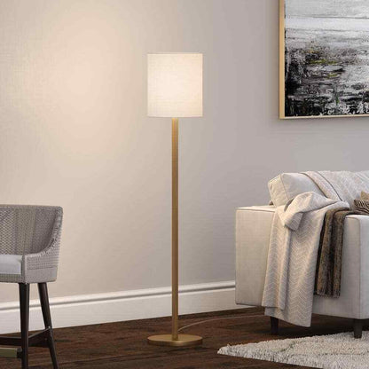 Meyer&Cross Braun 62 in. Brass Finish Floor Lamp with Round Base FL0904