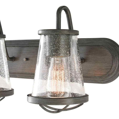 Home Decorators Georgina 18 in. 2-light Weathered Iron Industrial Indoor Vanity