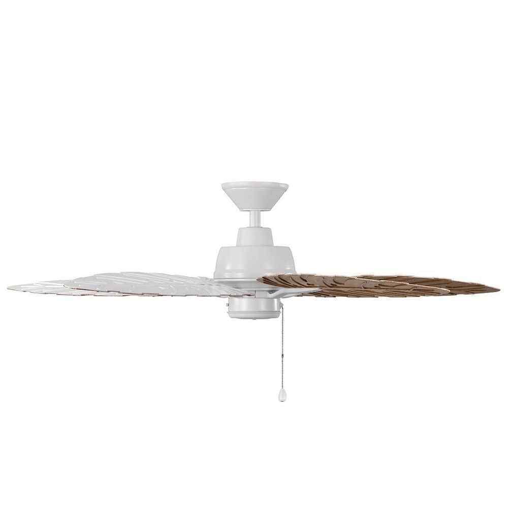 Hampton Bay Marsell 52 in. Indoor/Outdoor Matte White Ceiling Fan w/ Pull Chains