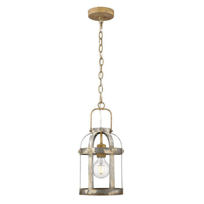 Golden Lighting Bavaria 1-Light Colonial Steel Lantern Pendant