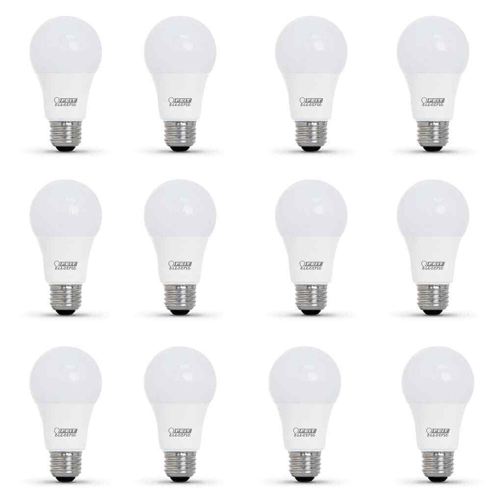 Feit Electric 60-Watt Equivalent LED Light Bulb Bright White 12-Pack