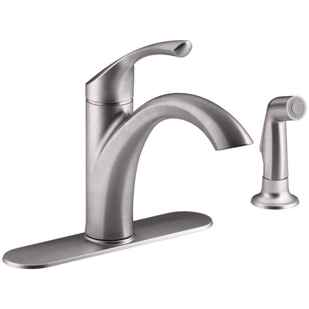 KOHLER Mistos Single-Handle Standard Kitchen Faucet w/ Side Sprayer