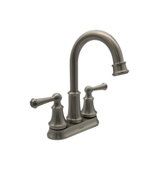MOEN Brecklyn 4 in. Centerset 2-Handle Bathroom Faucet in Brushed Nickel