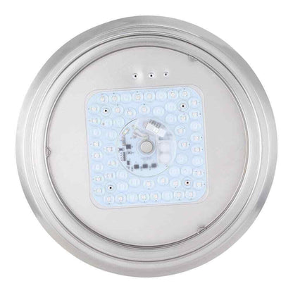 Pia Ricco Brushed Nickel Selectable LED CCT Color Changing Ceiling Flush Mount