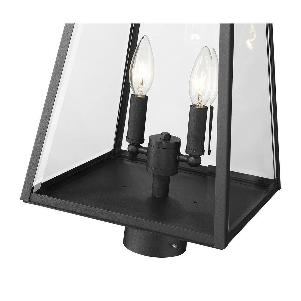 Broughton 2-Light Black Aluminum Outdoor Weather Resistant Post Light