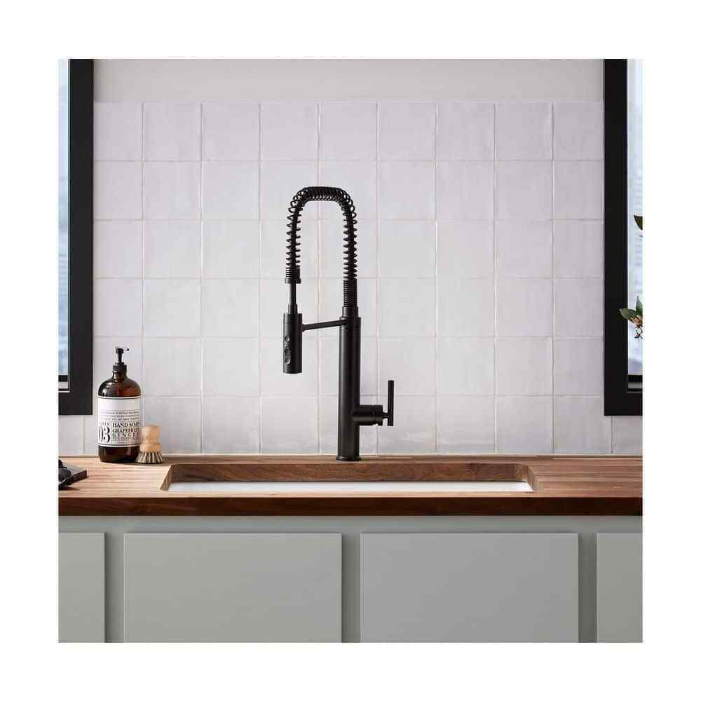 KOHLER Purist Single-Handle Standard Kitchen Faucet in Vibrant Brushed Bronze