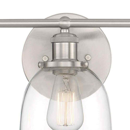Home Decorators Evelyn 26.75 in. 3-light Brushed Nickel Modern Industrial Vanity