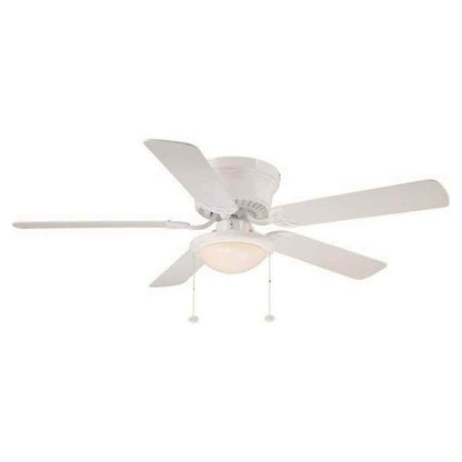 Hugger 52 in. LED Indoor White Ceiling Fan with Light Kit AL383LED-WH