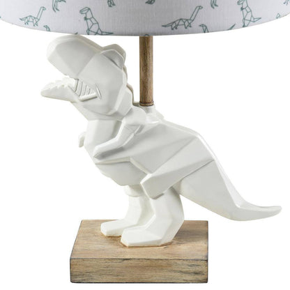 StyleCraft 26.5 in. T-Rex Dinosaur White Table Lamp L27244DS