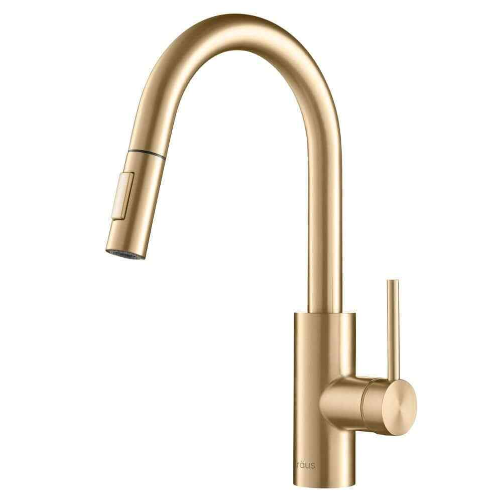 KRAUS Oletto Single-Handle Pull-Down Kitchen Faucet w/ Dual-Function Sprayer