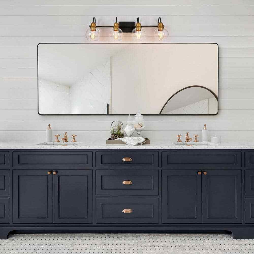 LNC Modern Black Wall Light Bronze and Antique Gold Bathroom Vanity Light