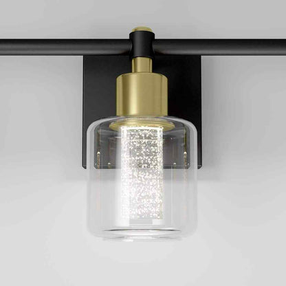 Artika Champagne Globe 3 Light Black & Gold Modern Integrated LED Vanity Light