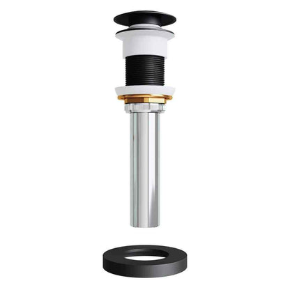 VIGO Vessel Bathroom Sink Pop-Up Drain and Mounting Ring Matte Black VG07000MB