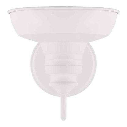 Hampton Bay Elmcroft 7.63 in. 1-Light Designer White Wall Mount Sconce Light