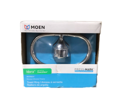 MOEN Idora Towel Ring with Press and Mark in Chrome MY3786CH