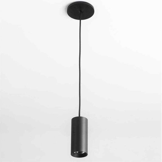 Vidalite Egul Integrated LED Black Adjustable Cylinder Mini Pendant Matte Black
