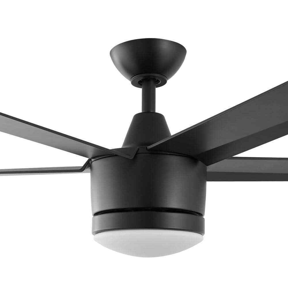 Home Decorators Merwry 48 in. LED Indoor Black Ceiling Fan w/ Light Remote