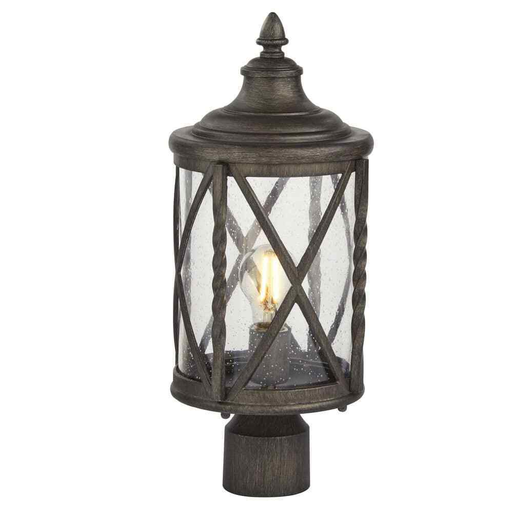 Home Decorators Walcott Manor 1-Light Antique Pewter Outdoor Transitional Post