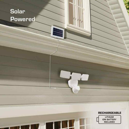 Defiant 180-Degree White Motion Activated Solar LED Security Flood Light