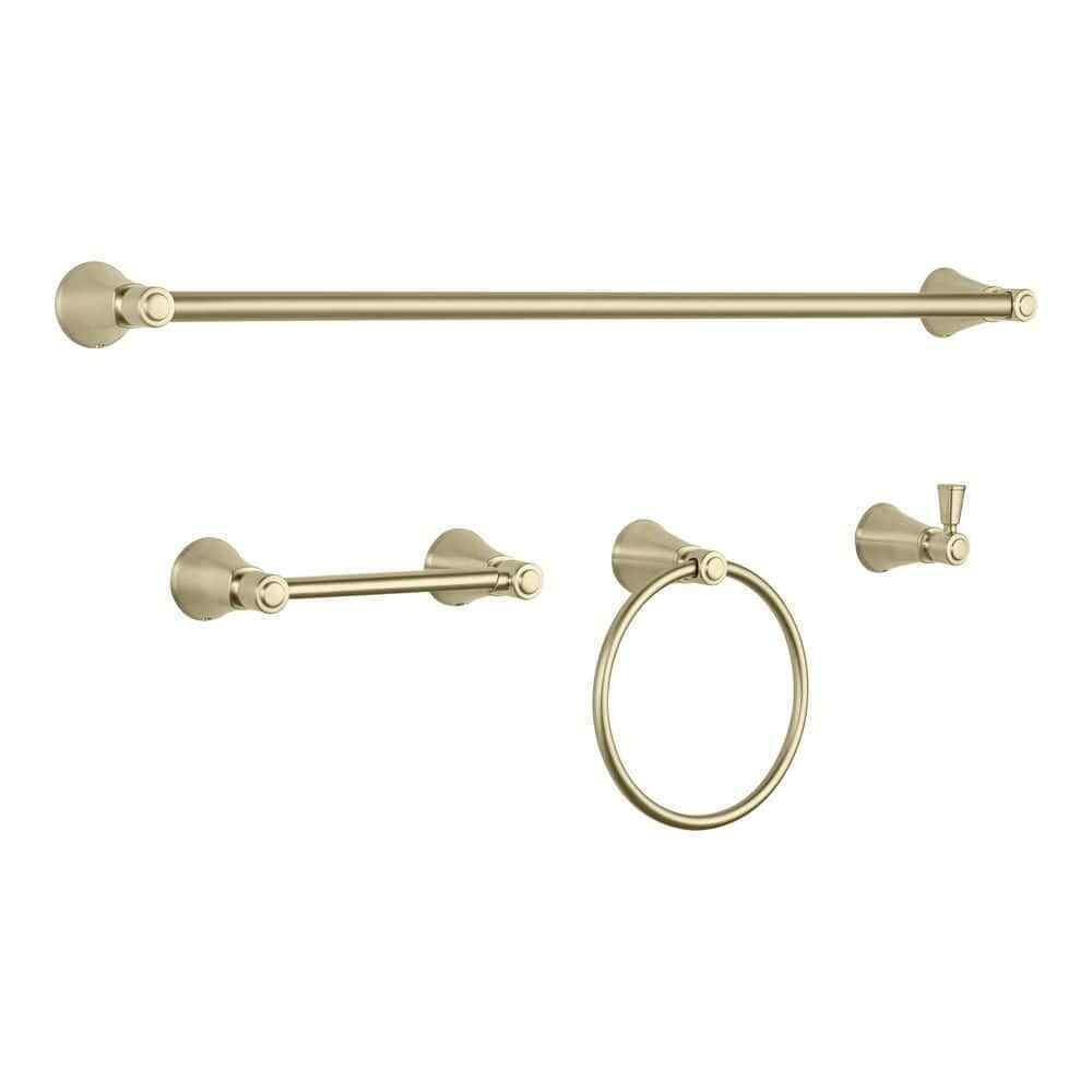 Glacier Bay Melina 4-Piece Bath Hardware Set in Matte Gold