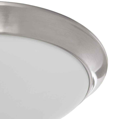Hampton Bay Stetson 11 in. 1-Light Brushed Nickel LED Ceiling Light Flush Mount