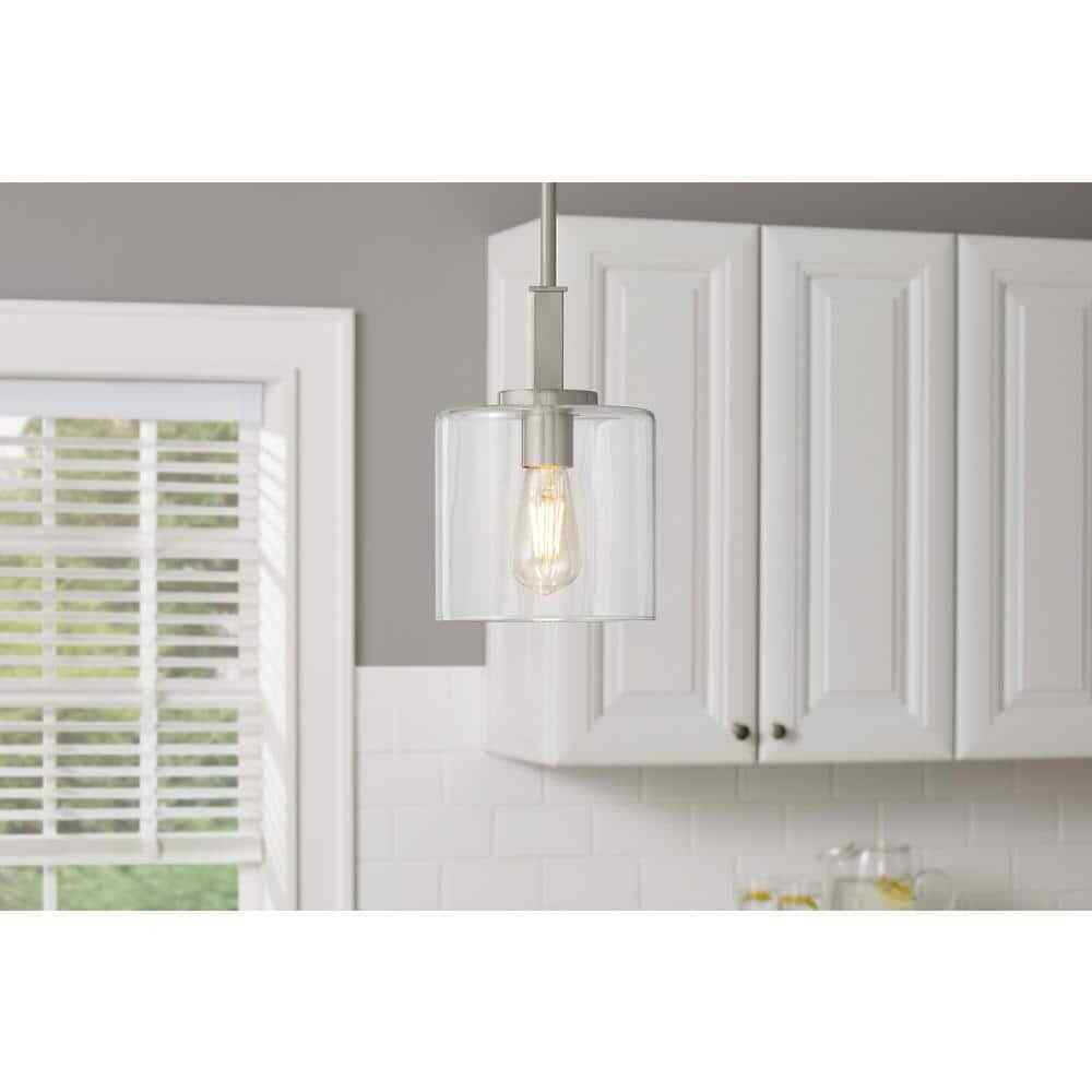 Hampton Bay Kendall Manor Brushed Nickel Mini Pendant Hanging Light Kitchen