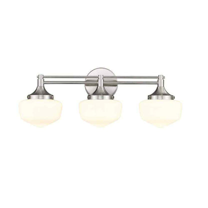 Home Decorators Collection Maybry 22.20 in. 3-Light Brushed Nickel Vanity Light