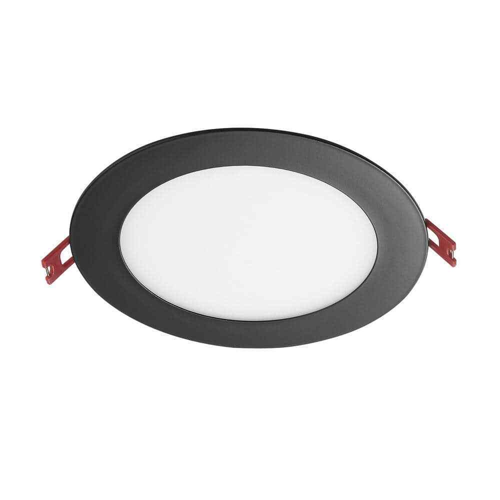 Commercial Electric 6 in. Selectable Canless Recessed Integrated Kit Matte Black