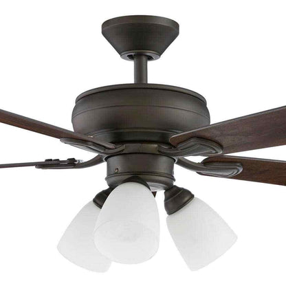 Hampton Bay Riley 44 in. Indoor LED Bronze Ceiling Fan w/Remote + Light Kit