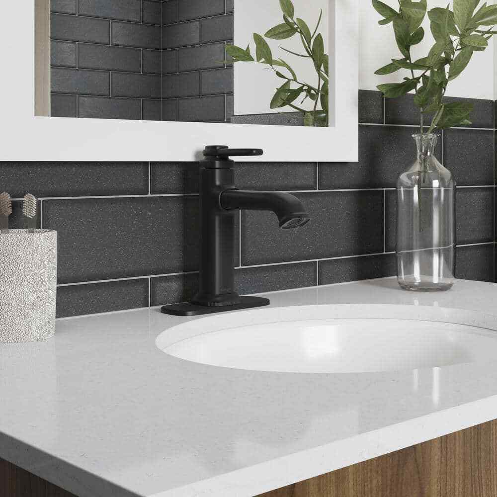 KOHLER Numista Single Hole Single-Handle Bathroom Faucet in Matte Black