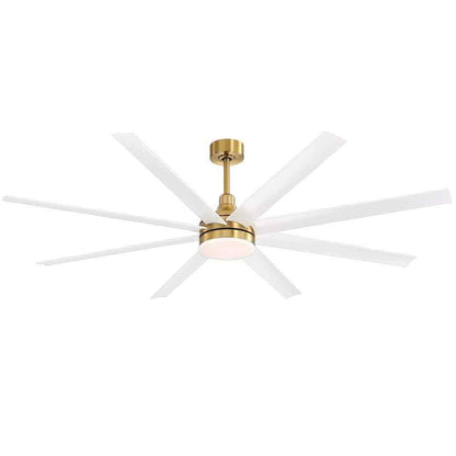 Breezary Archer 72 in. LED Indoor Gold Ceiling Fan w/ Light and Remote Control