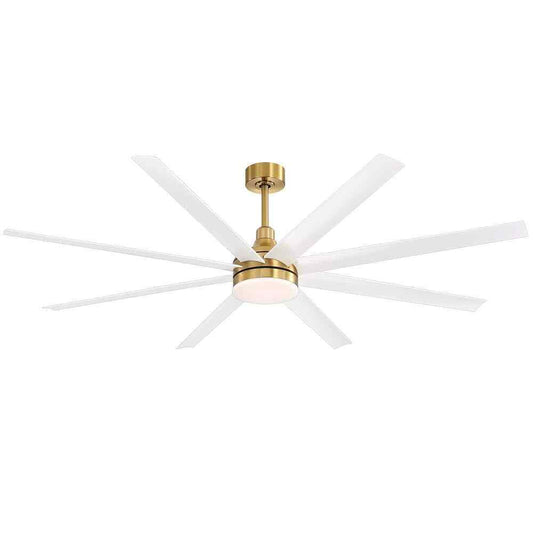 Breezary Archer 72 in. LED Indoor Gold Ceiling Fan w/ Light and Remote Control