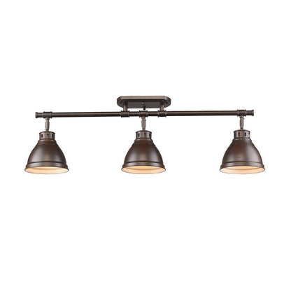 Golden Lighting Duncan 3-Light Rubbed Bronze Semi-Flush Mount