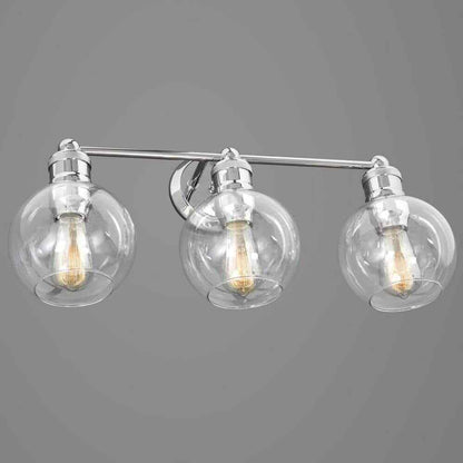 Progress Lighting Hansford 3-Light Polished Nickel Clear Glass Vanity Light